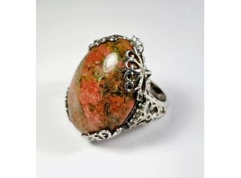 Huge Stone Vintage Sterling Silver Ring