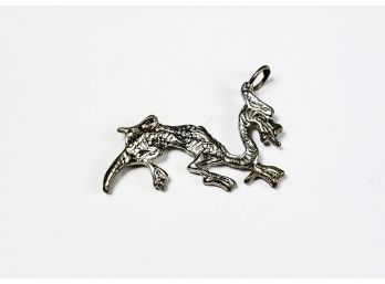 Sterling Silver Dragon Pendant