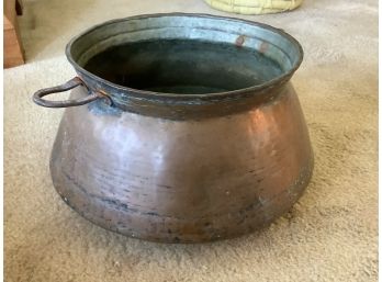 Large Copper Cauldron With Handles