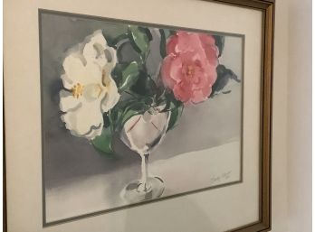 Watercolor Painting Under Glass, Floral