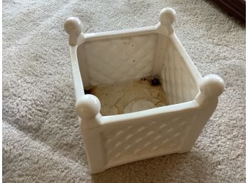 White Ceramic Planter