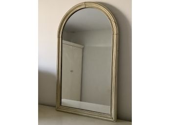 Vintage White Mirror, Round Top, Cream