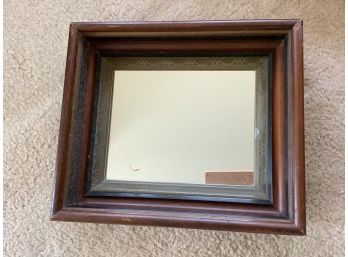 Smaller Beveled Mirror With Mahogany Frame