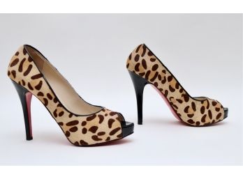 CHRISTIAN LOUBOUTIN Genuine Cowhide Leopard Stilletto