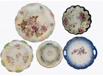 Collection Of Antique & Vintage Austrian, German  And US Porcelain Plates & Bowl