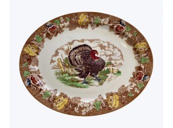 Wonderful 21' Enoch Woods Antique English Turkey Platter