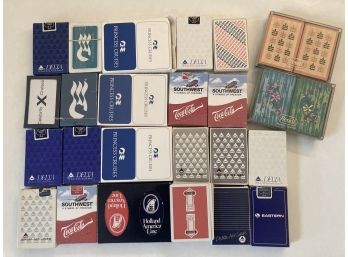 Vintage Collectible Playing Cards Lot - Airlines, Cruises Ships & More