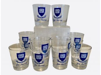 12 Vintage Yale University OnThe Rocks Cocktail Glasses