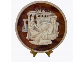 Anthony & Cleopatra His Relief Alabaster Plate