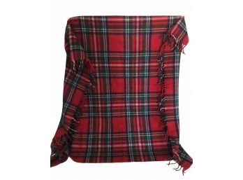 Excellent Condition, Vintage, Heavy, Red Plaid Wool Blanket