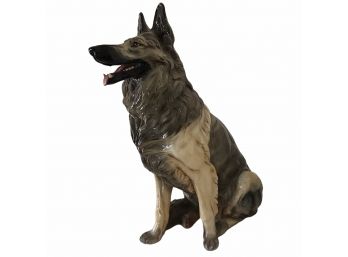 Life-size Ceramic German Shepard Sculpture