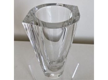 Modernist Oreffors Crystal Vase From Sweden