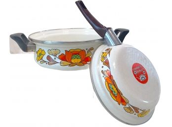 Fun MCM Vintage Two Sanko Ware Japan' Enamel Pots From The 70s