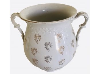 Beautiful White Handled Vessel With Gold Accents 'homer Laughlin'