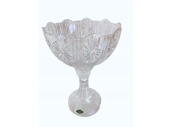 Tall Shannon Crystal Footed Centerpiece Bowl 14' Tall