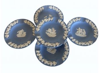 Set Of Five  Wedgwood Jasperware Ashtrays