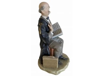 Vintage Bisque Ceramic Figurine Of A Judge