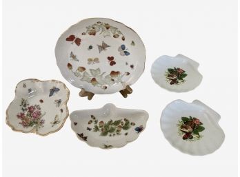 Lot Of Vintage Butterfly Themed Porcelain