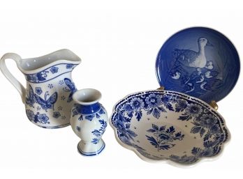 Collection Of Blue & White Delft Porcelain