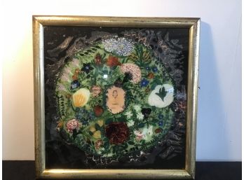 Antique Photo Fabric Framed Art