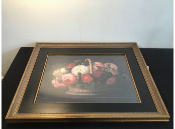 Floral Framed Print With Authenticity