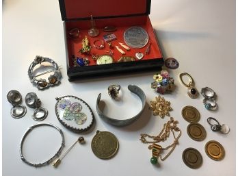 Mixed Box Of Costume Jewelry