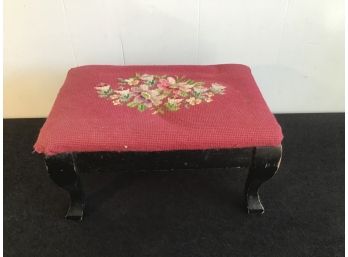 Vintage Embroidered Stool