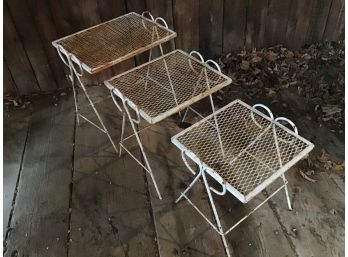 Vintage Iron Nesting Tables