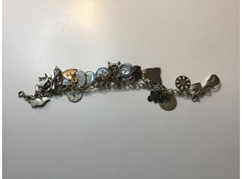 Vintage Sterling Silver Charm Bracelet