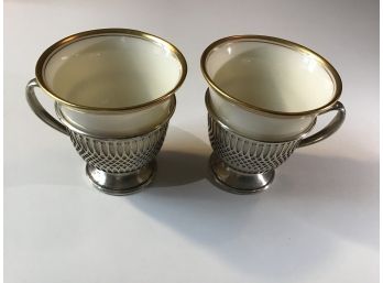 Sterling And Lenox Expresso Cups