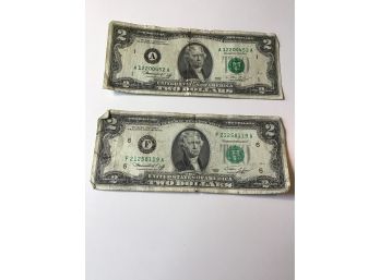 Two Dollar Bill Lot