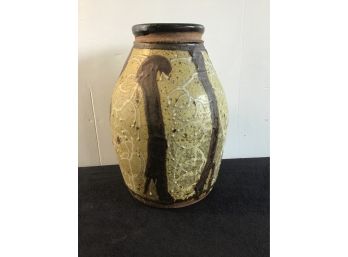 Signed Decorative Clay Vase