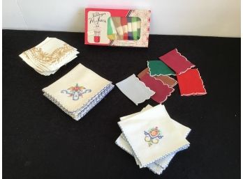 Vintage Hanky Mini Napkin Lot