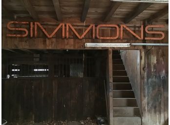 HUGE Simmons Iron Sign