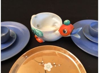 16 Piece Lot Vintage Childrens Tea Set Pieces