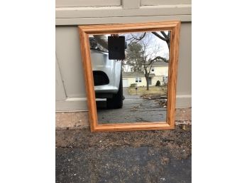 Newer Oak Framed Mirror