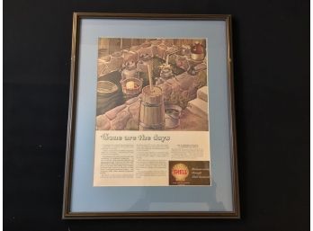 1946 Shell Oil Company Ad Professionally Matted And Framed