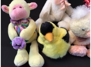 Bunnies And More Spring Plush Lot Think Easter 8 Piece Lot