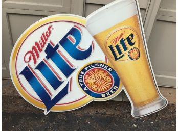 Large Metal Miller Lite Sign Beer Sign