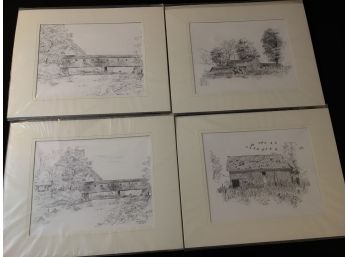 Charles Chaz Shulman Prints Lot Of 9 Matted Prints