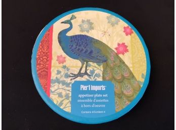 Peacock Appetizer Plate Set Of 4 Pier 1