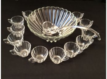 Punch Bowl Set With Art Deco Styling