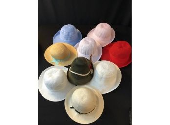 Vintage Summer Hat Lot 9 Pieces