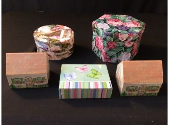 Pretty Paper Lot Storage Boxes And Notecards