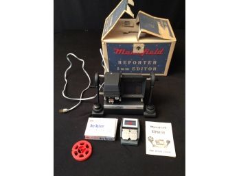 Vintage Mansfield 8mm Film Editor With Splicer