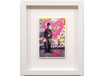 Mr. Brainwash - Chaplin Heart - Exhibition Card -2010