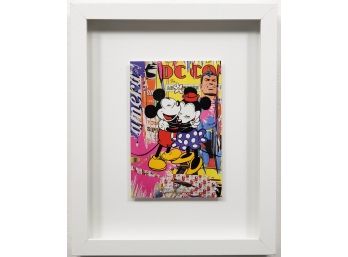 Mr. Brainwash -Mickey & Minnie - Exhibition Card - 2010