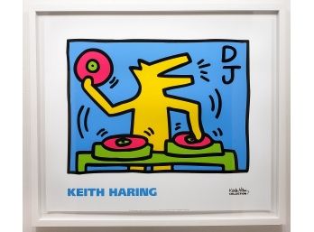 Keith Haring - DJ Dog - Fine Art Print - Custom Frame