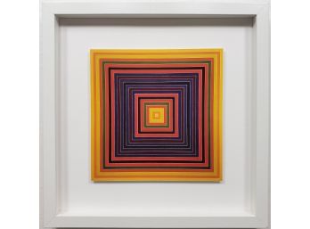 Frank Stella - Concentric Squares  (1) - Offset Litho - AR Glass