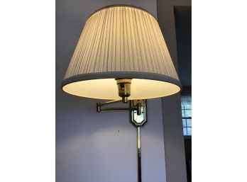 Wall Mounted Swing Arm Brass Lamp, Plug-in